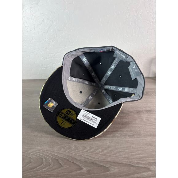 Las Vegas Raiders NFL Salute to Service Camo New Era Hat Men's Size 7 1/2- EUC - Picture 5 of 6